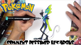 COMMENT DESSINER ET COLORIER LEZARGUS LE POKEMON DE CHEZ EPEE ET BOUCLIER SPEED DRAWING ✍️ [upl. by Rimhsak]