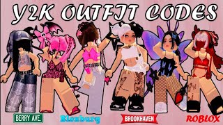 10 Y2K OUTFIT CODES FOR GIRLS  Brookhaven Bloxburg Berry Avenue  ROBLOX [upl. by Nefen]