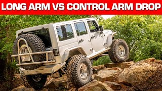 Jeep Wrangler Long Arm Suspension Versus Control Arm Drop Brackets Which Is Better and Why [upl. by Mintun]