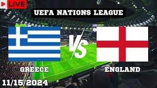 Greece VS England Live Match Today Score En Vivo UEFA Nations League 2024 [upl. by Midas]