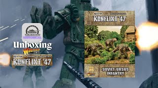 Unboxing Warlord Games Konflikt 47 Soviet Ursus Infantry Unboxing [upl. by Noreht]