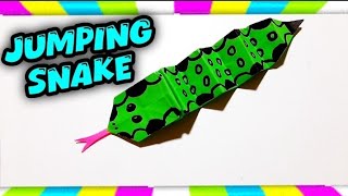 Origami Paper Jumping Snake  Diy Paper Snake Craft [upl. by Ailegnave]