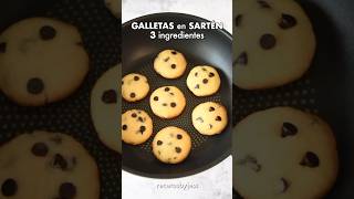 Galletas con 3 INGREDIENTES en la SARTÉN en 10 minutos 🍪 postresfaciles [upl. by Steddman894]