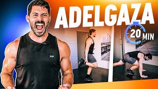 🔥 RUTINA de ejercicios para ADELGAZAR  CARDIO intenso HIIT 20 MINUTOS  Ejercicios en casa [upl. by Airednaxela]