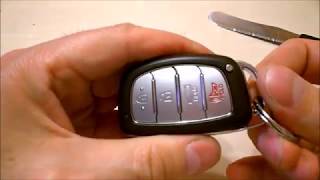 Hyundai Sonata  Elantra  Tucson  Grandeur  Azera  Kona Key fob battery replacement [upl. by Alig]