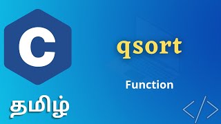 qsort Function In C Explained In Tamil  qsort CProgramming [upl. by Candie]