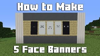 Minecraft  How to Make 5 Face BannersCapes [upl. by Anegal]