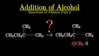 AcidCatalyzed Addition of Alcohols  Alkene Reactions Part 3 of 9  Organic Chemistry 101 [upl. by Ahsieuqal]