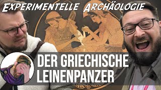 Der LinothoraxLeinenpanzer im archäologischen Experiment interview archäologie forschung doku [upl. by Fredrika]