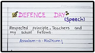 Defence Day speech in English  6th September Defence Day speech in English  speech on 6 September [upl. by Maice]