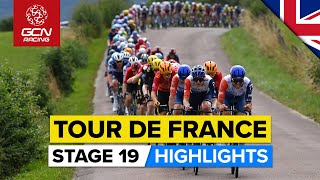 Punchy Profile Produces Fast Day Of Racing  Tour De France 2023 Highlights  Stage 19 [upl. by Avert]