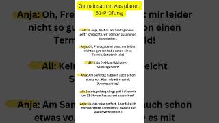 B1 mündliche prüfung gemeinsam etwas planen B1 zertifikat Deutsch lernen mit dialogen Deutsch hören [upl. by Novar26]