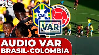 AUDIOS VAR GOL ANULADO COLOMBIA vs BRASIL por FUERA JUEGO  COPA AMÉRICA [upl. by Seftton]