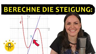 STEIGUNG in einem Punkt berechnen – Ableitung Funktion ableiten [upl. by Nhguaval]