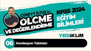 6  Korelasyon Tabloları  Cüneyt İLTUŞ [upl. by Albertine]