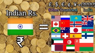 All Countries Currencies in Indian Rupees  Indian Currency Value in Other Countries 2021 [upl. by Attevad73]