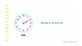 Telling Time in Swedish  Klockan på svenska [upl. by Enrahs]