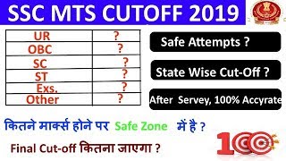 SSC MTS EXPECTED CUTOFF 2019STATEWISE amp FINAL CUTOFFSAFE ATTEMPTS [upl. by Hamilton26]