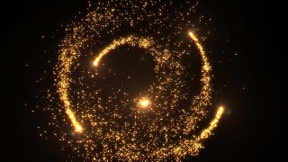 Golden particles on a swirling motion  No Copyright background [upl. by Elpmid]