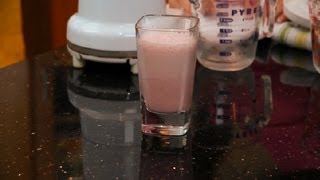 How to Make Smoothies Using Strawberries amp Milk  Making Smoothies [upl. by Wilscam]