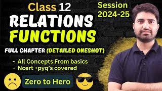 Relation and Function Class 12 Maths Chapter 1  One Shot Video  Full Chapter  202425  2025 [upl. by Dominique]