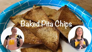 Baked Pita ChipsAtHomewithMimiandKikiAppetizers [upl. by Goodden]