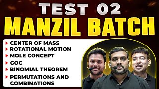 MANZIL TEST 02  Detailed Test Discussion  JEE Mains 2024 🎯🚀 [upl. by Brendon524]