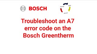 Troubleshoot an A7 error code on the Bosch Greentherm [upl. by Harwin]