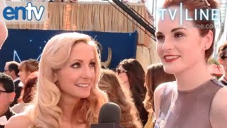 EMMYS 2012 Downton Abbeys Michelle Dockery amp Joanne Froggatt Series 3 Spoilers amp More ENTV [upl. by Aneral894]