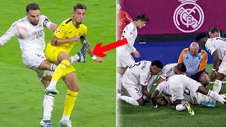 Real Madrid Star Dani Carvajal suffers HORROR injury vs Villarreal 😳💔 [upl. by Notsud]