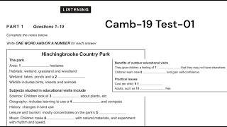 Cambridge 19 All Listening Test Part 1। All Part 1 Listening Practice ieltspreparation ielts [upl. by Ydissahc]