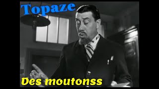 Topaze Des moutons Les devoirs Fernandel Jacqueline Pagnol Mademoiselle Muche répliquescultes [upl. by Bazluke625]