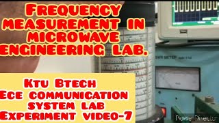 Microwave frequency measurement in communication system lab Direct reading frequency meter method [upl. by Aerdna]