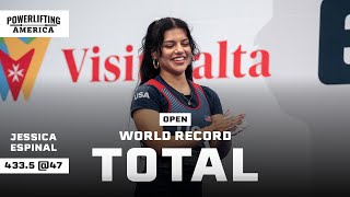 Jessica Espinal  47kg Open World Record  4335kg 47kg [upl. by Bettzel]