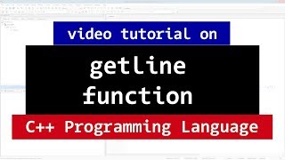 C getline Function  Reading an Entire Line from Streams  Video Tutorial [upl. by Madel986]