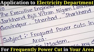 Frequently power cut application application to electricity department how to write an application [upl. by Nilhtac]