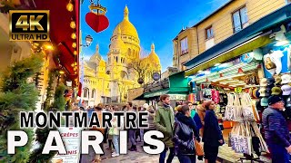 Paris France  The Beauty of Montmartre in Paris  4K Walking Tour [upl. by Klecka]