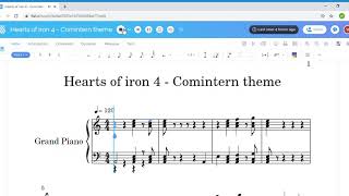 Hearts of iron 4  Comintern theme SHEET MUSIC [upl. by Coney]