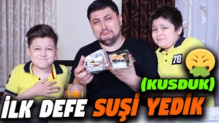 OĞULLARİMLA İLK DƏFƏ SUSHİ YEDİK KUSTUM [upl. by Efeek]