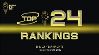 BALLON DOR 2024  TOP 24 RANKINGS [upl. by Ecidnarb604]