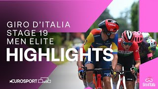 WINS FROM THE BREAKAWAY 🔥  Giro DItalia Stage 19 Race Highlights  Eurosport Cycling [upl. by Avik]