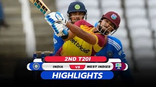 IND vs WI 2nd T20 2023 Highlights Today Match Full Highlights Hindi  India vs West Indies [upl. by Ecineg347]