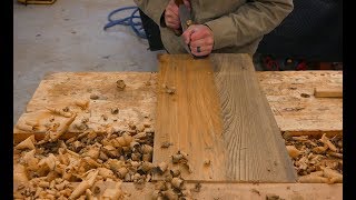 Hand Tools Only Making A Cutting Board Using Reclaimed Cypress [upl. by Amber]