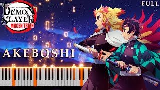 Demon Slayer Kimetsu no Yaiba Mugen Train Arc OP Akeboshi  LiSA on Piano FREE MIDI [upl. by Anirres47]