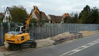 Aufbau einer 3 Meter Laermschutzwand in 2 Minuten [upl. by Esaele]