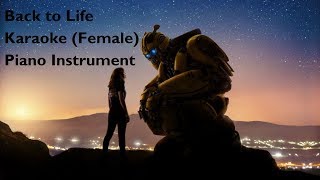 Karaoke Female  Hailee steinfeld  Back to Life from Bumblebee Lyric Video  higher not [upl. by Ymmor124]