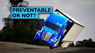 70 mph winds violently flip tractortrailer over Was this accident preventable [upl. by Yance232]