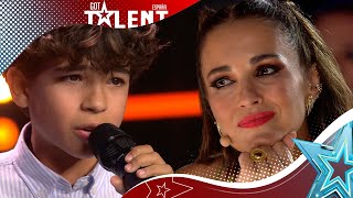 La VOZ de este jilguerillo pone la piel de gallina al jurado  Audiciones 7  Got Talent España 2023 [upl. by Kermit500]