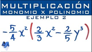 Multiplicación de expresiones algebraicas  Monomio por polinomio  Ejemplo 2 [upl. by Pippy]