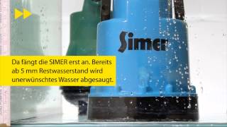 SIMER  Die neue bis auf 2 mm flachabsaugende Pumpe von Pentair Jung Pumpen [upl. by Nahallac]